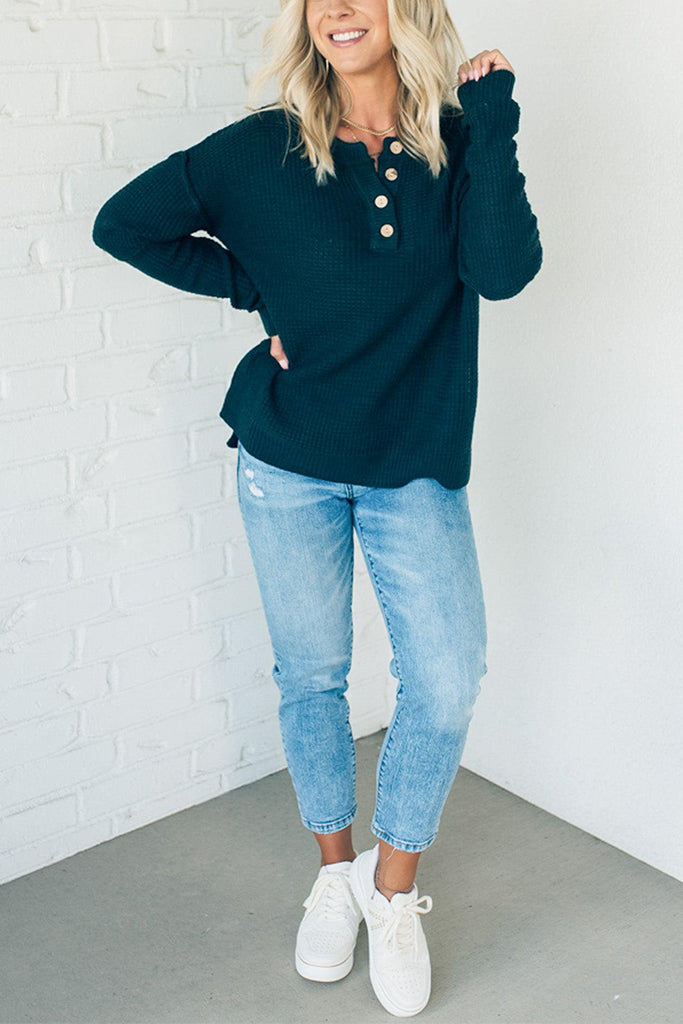Women‘s Oversized Waffle Knit Sweater