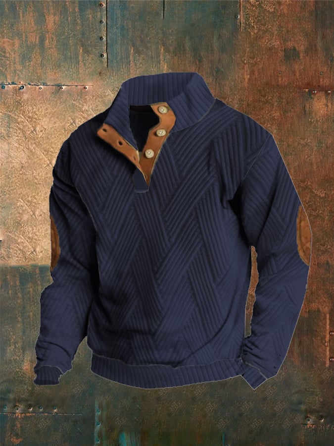 Men's Western Button Casual Sweatshirt