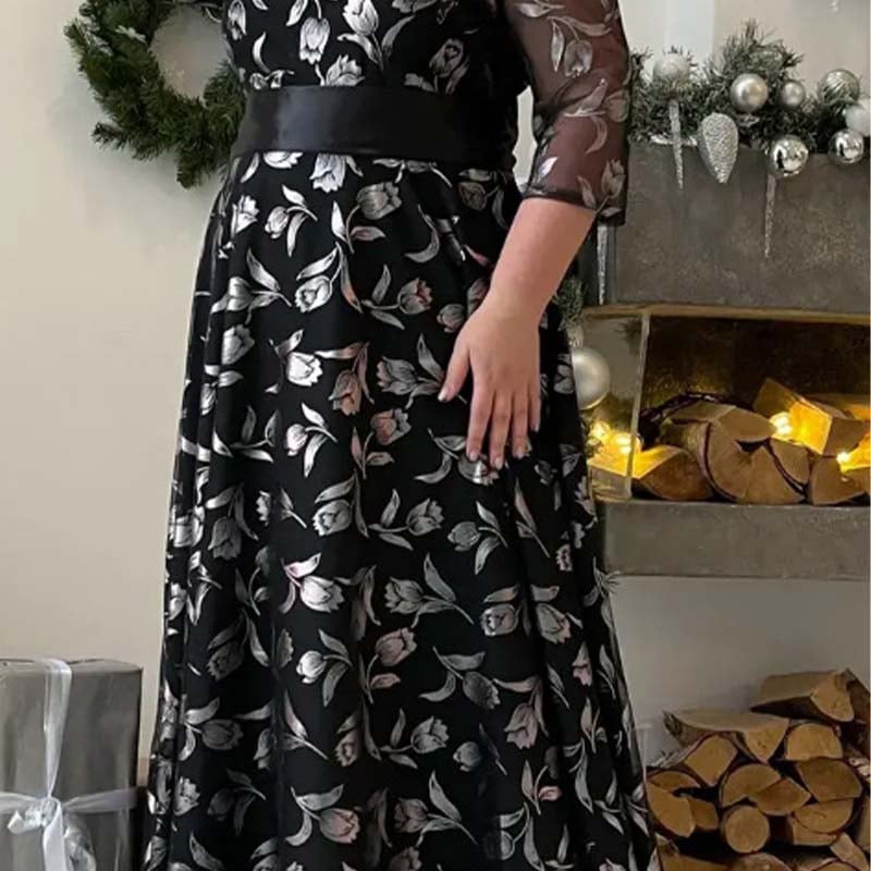👗Plus Size Women Double Layer Elegant Dress💖