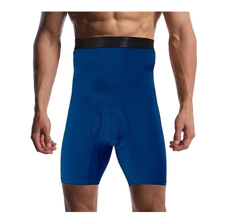 Men's Silicone Non-Slip High Waist Shapewear Boxer Briefs