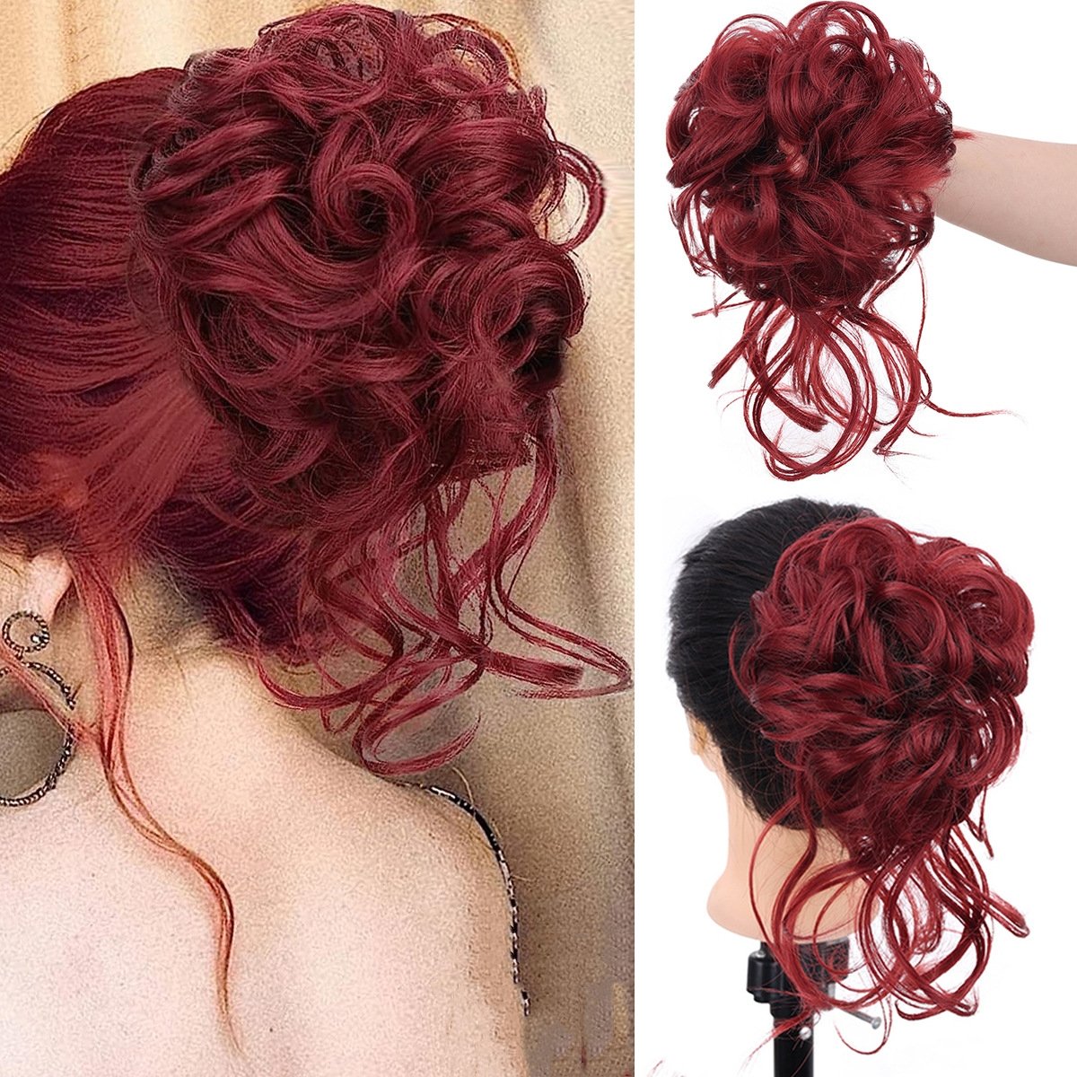 🔥Curly Bun Hair Piece