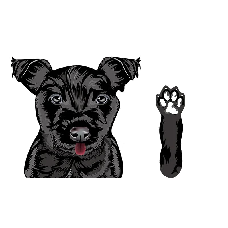 Dogs Waving Car Sticker Wiper
