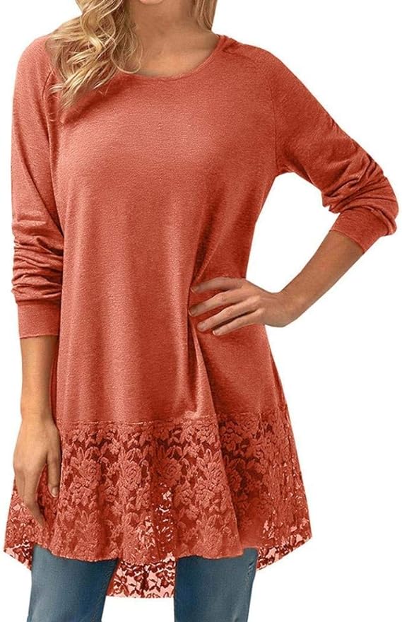 🔥HOT SALE-Autumn-Style Lace Hooded T-Shirt with Long Sleeves in Plus Size