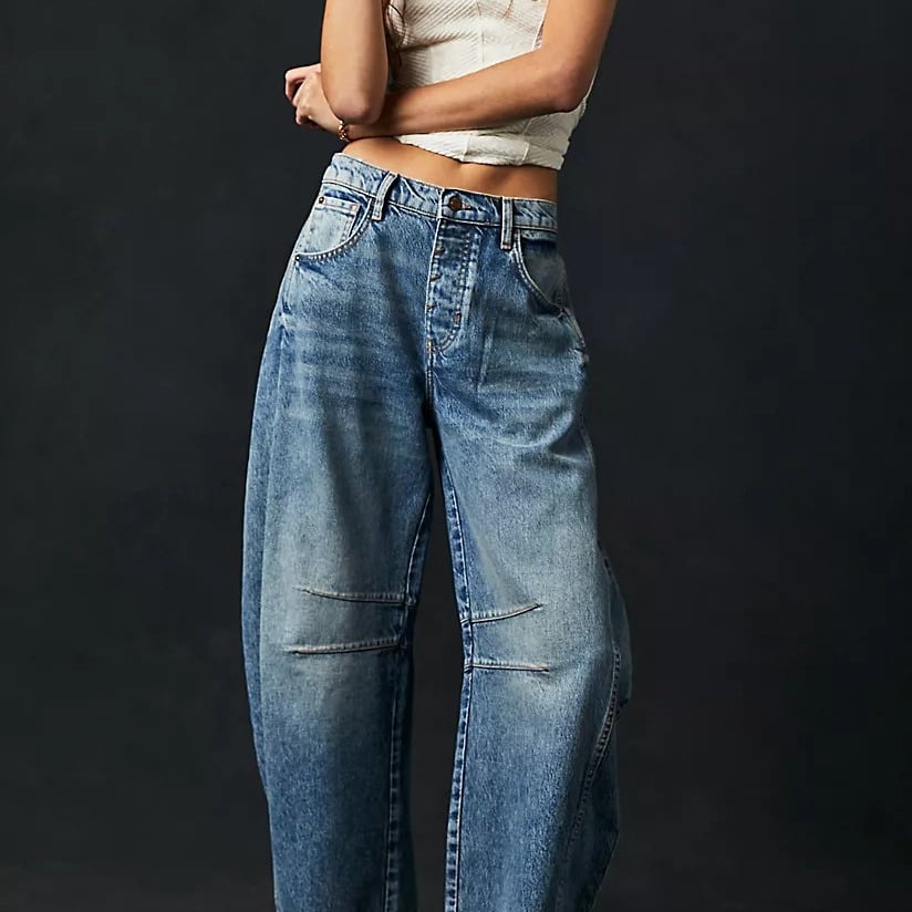 🔥Mid-Rise Barrel Jeans
