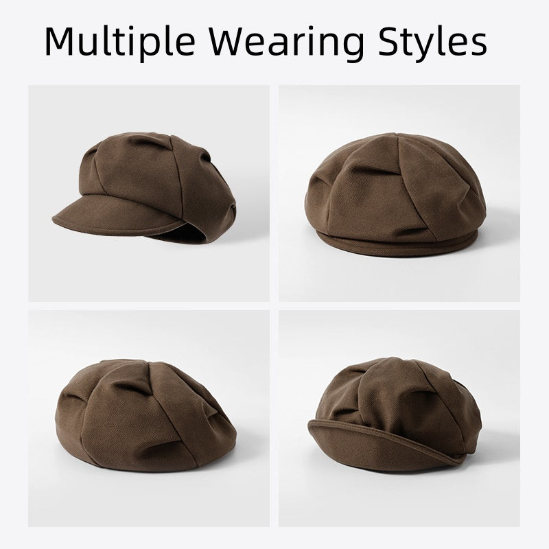 Women's Warm Octagonal Hat with Ear Protection