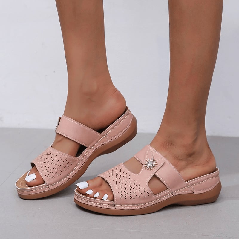 NEW Casual Comfort Wedge Diamond Sandals
