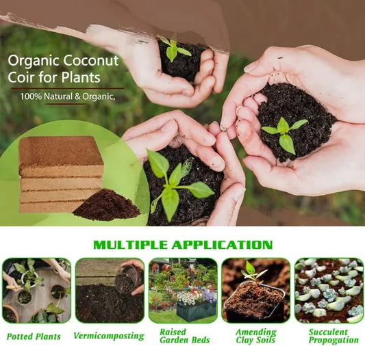 ⏰ - Premium Organic Coconut Coir Bricks For Plants
