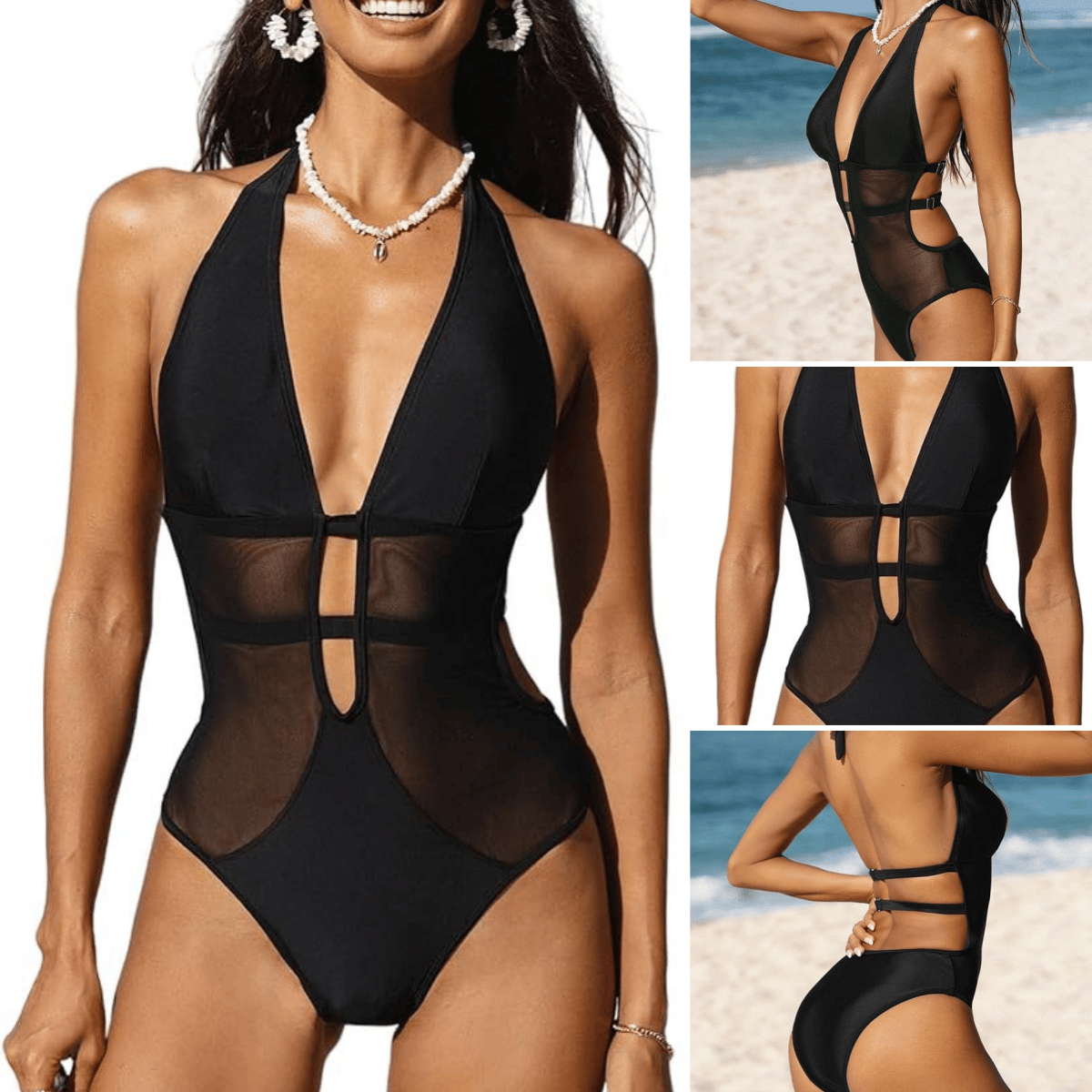 Sexy black swimsuit for women
