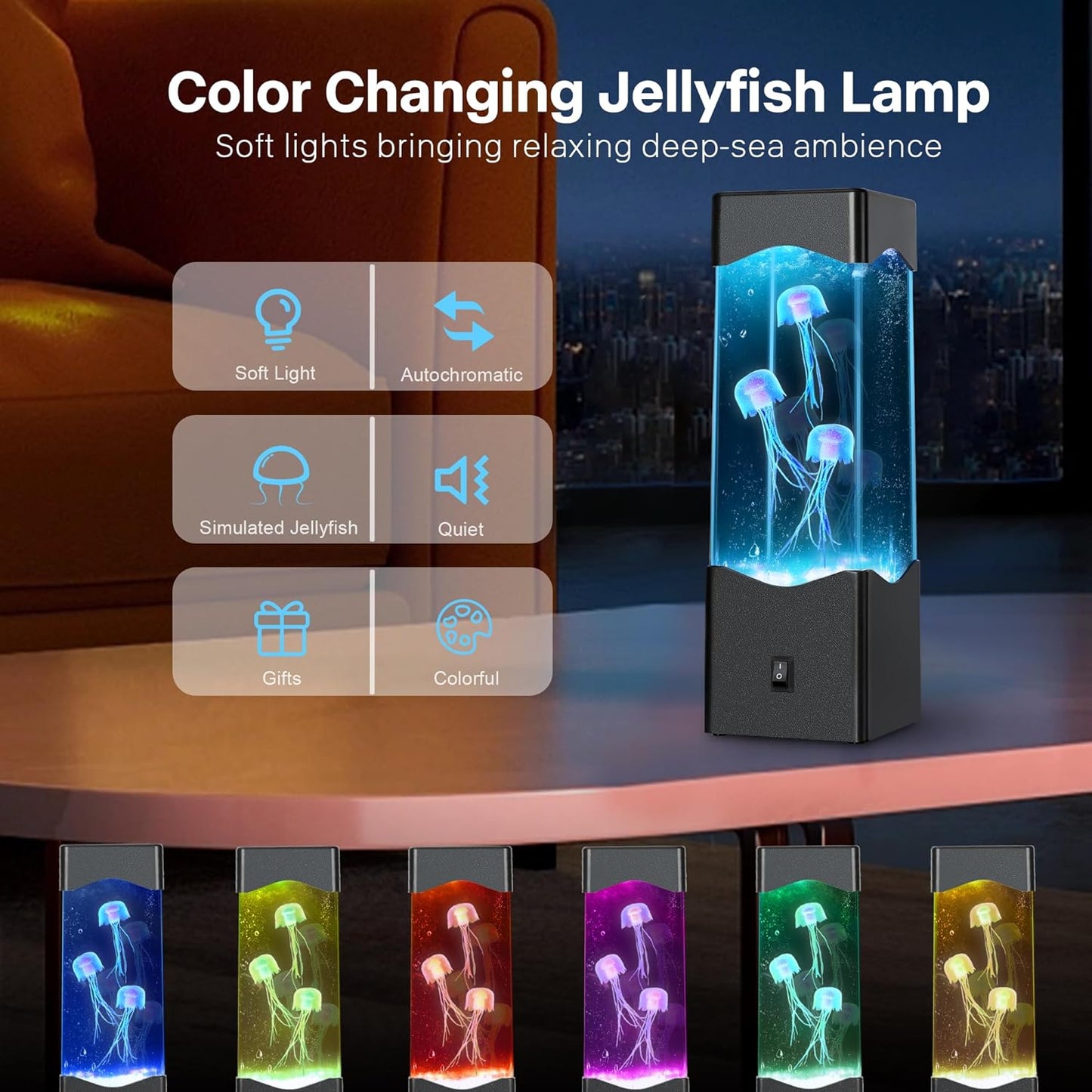 🔥✨-Multicolor Jellyfish Lava Lamp