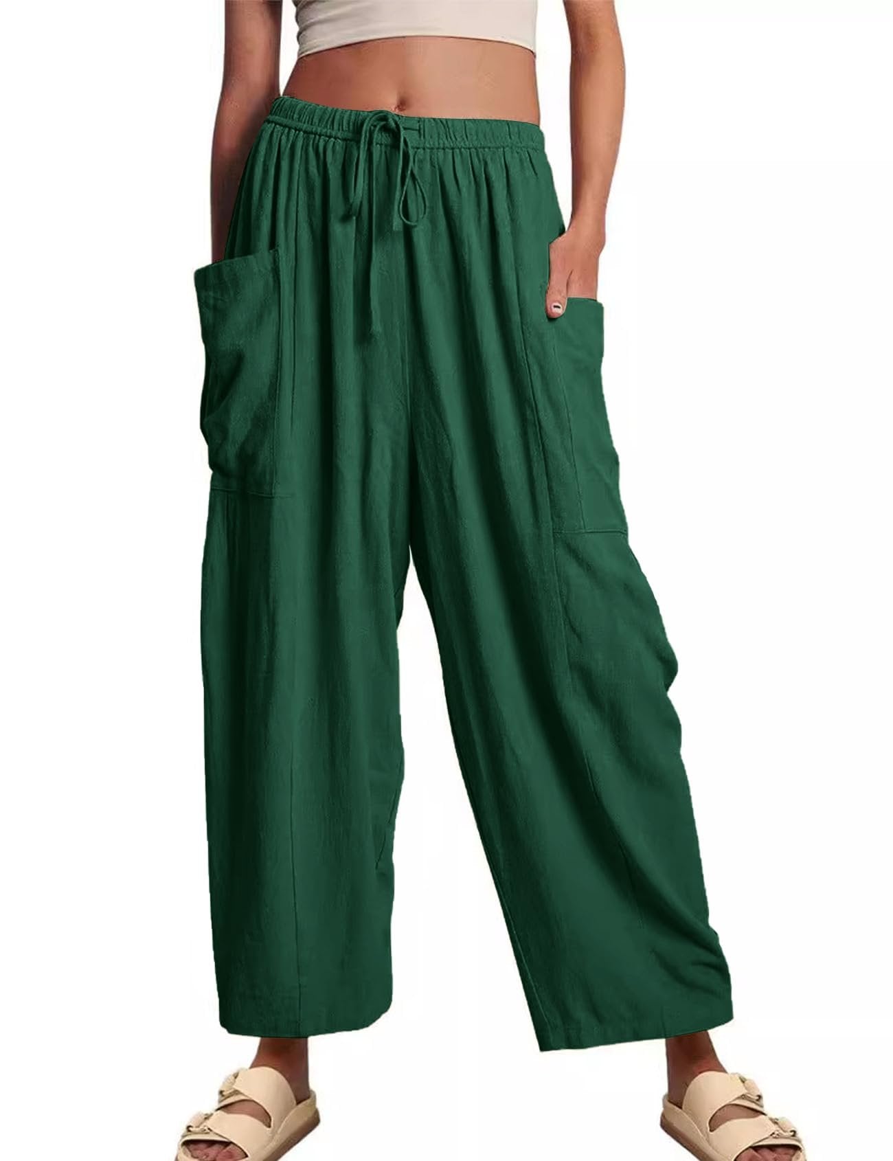 👖Women's Linen Casual Wide Leg Pants