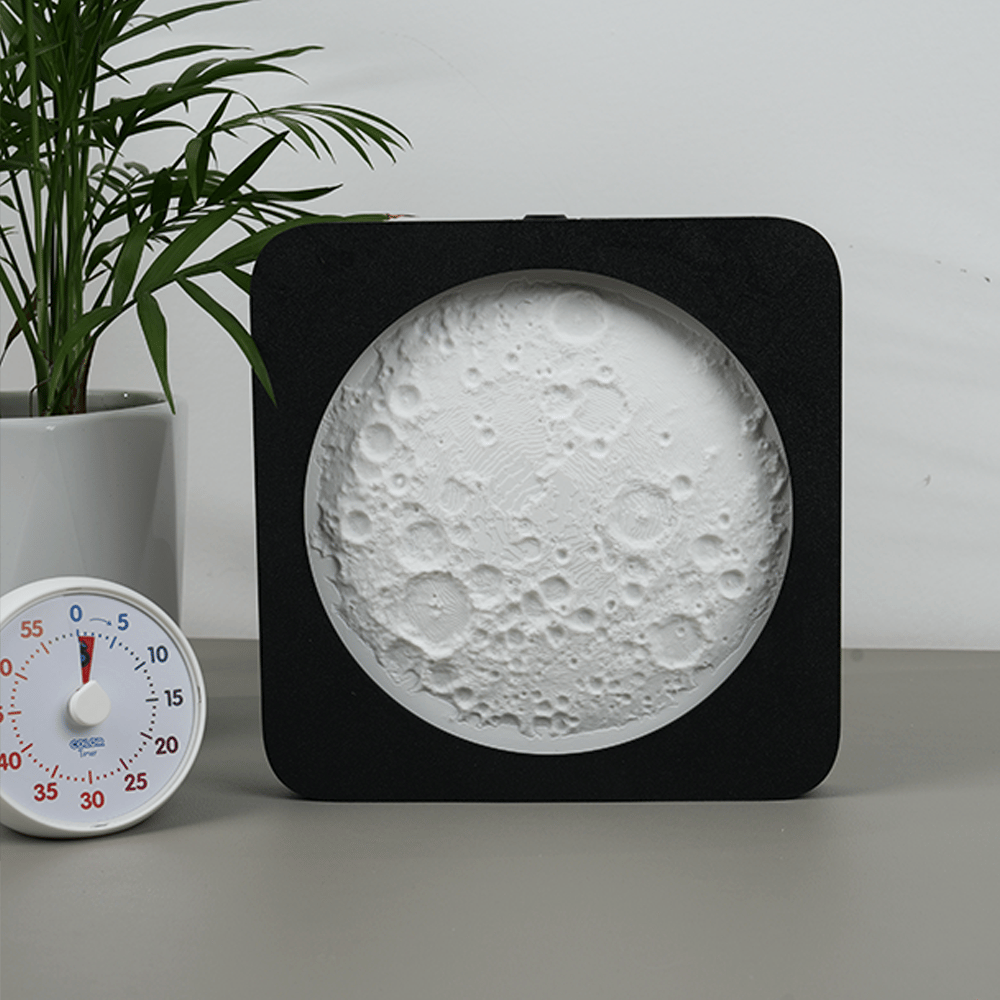 🌕 3D Printed Moon Lamp with Smart Touch and Stepless Dimming Night Light