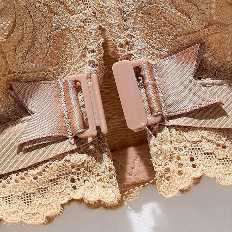 💜Lace Open Button Closure Anti-Sagging Breathable Bra