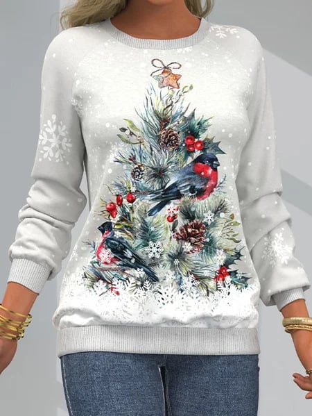 Christmas Tree Pattern Sweatshirt✨