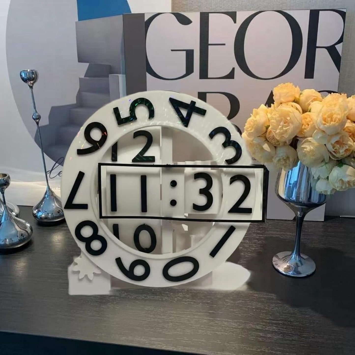 ⏰Unique Modern 3D Printed Desktop Triaxial Numechron Clock