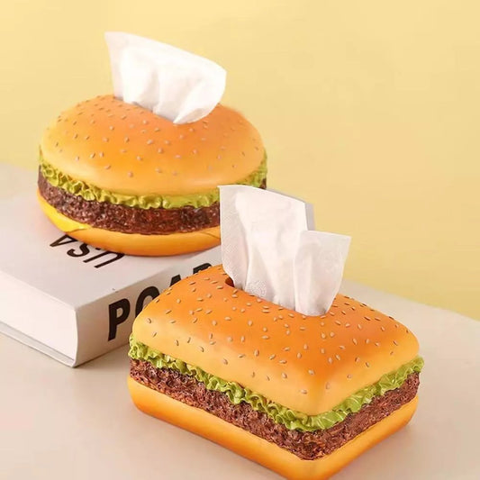 🔥Funny Hamburger Tissue Box