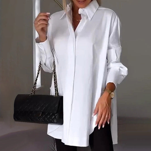 ⏳Women Casual Side Slit Shirt
