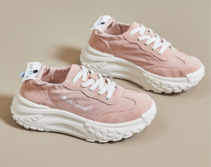 Thick-soled daddy shoes breathable heightened casual Korean version of all-match platform shoes