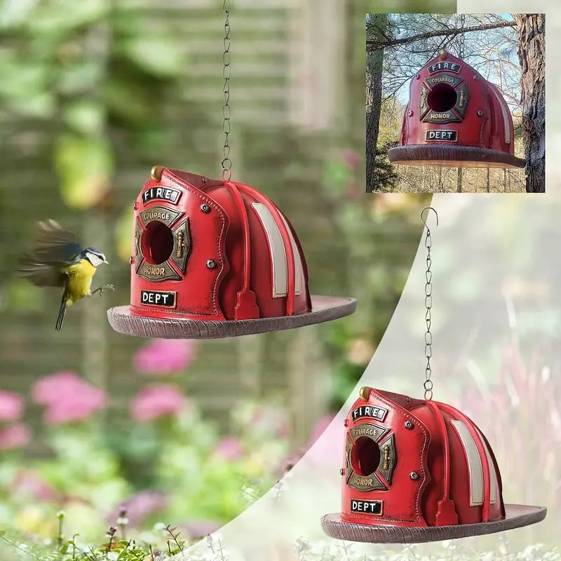 🔥Firefighter-Themed Birdhouse