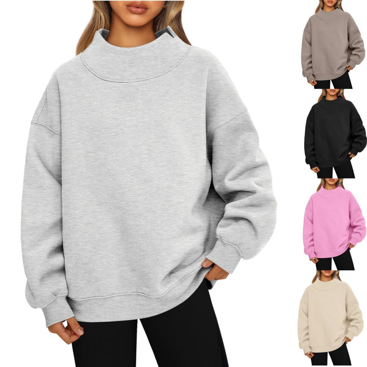 🎁WOMEN'S HALF TURTLENECK FLEECE CASUAL SWEATSHIRT