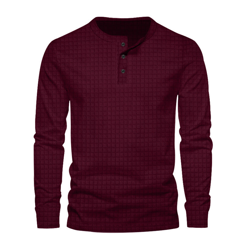 Men's jacquard small check top