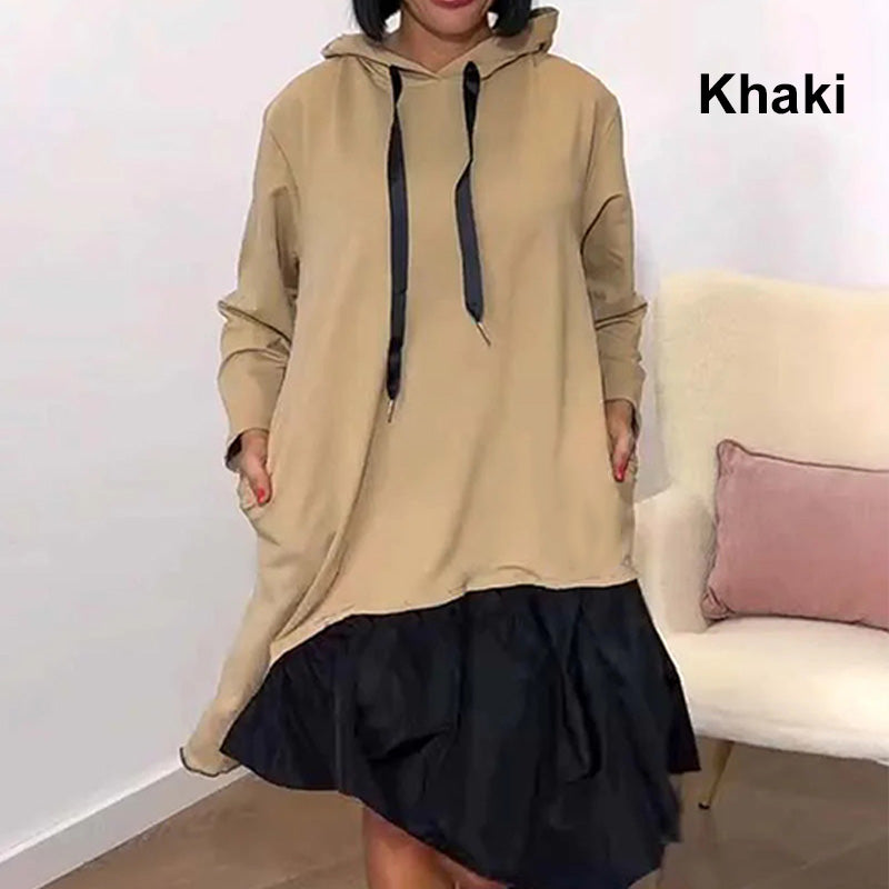 Womenâs Trendy Casual Loose Fit Hooded Dress