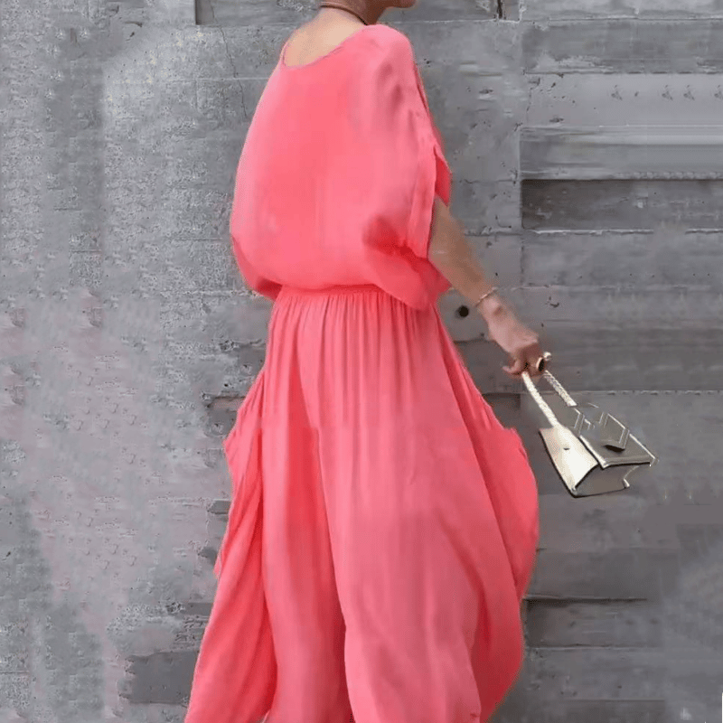 🌹Loose Top & Slit Wide-Leg Pants Chiffon 2-Piece Set