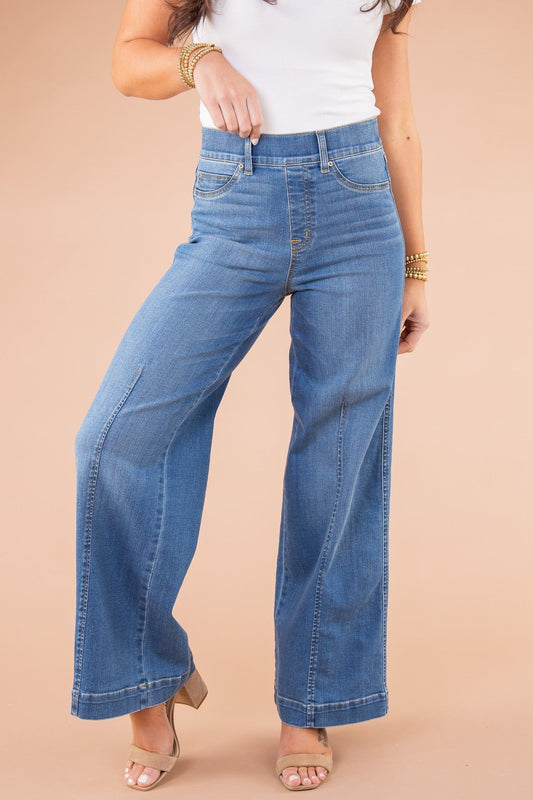 🔥Seamed Front Wide Leg Jeans