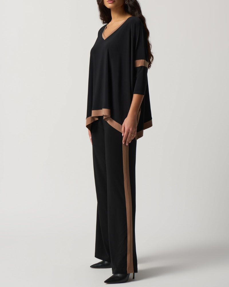 ⏳Summer V-neck patchwork 3/4 sleeve two-piece suit