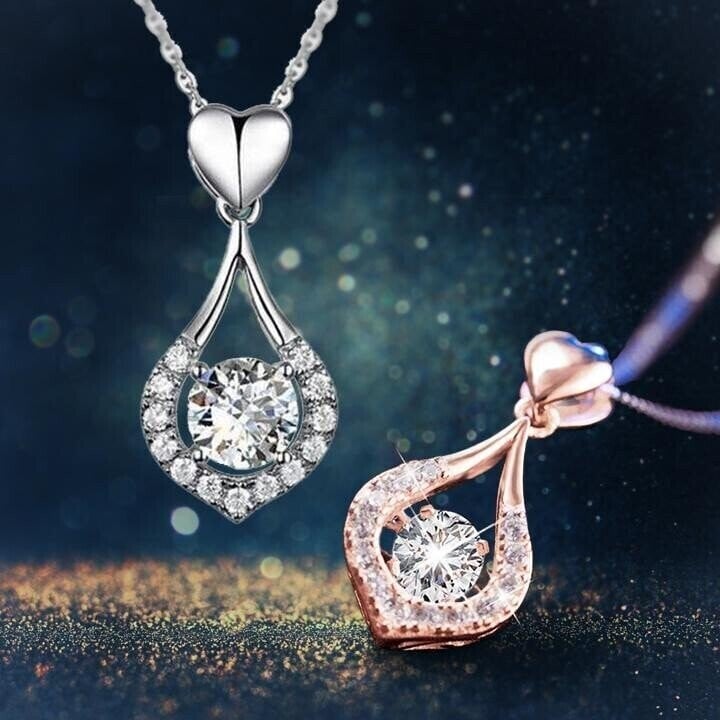 🎁Perfect Gift - Twinkling Heart Waterdrop Stone Necklace