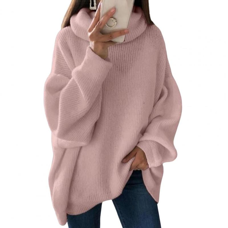 🔥Women’s Oversized Turtleneck Solid Color Knit Sweater