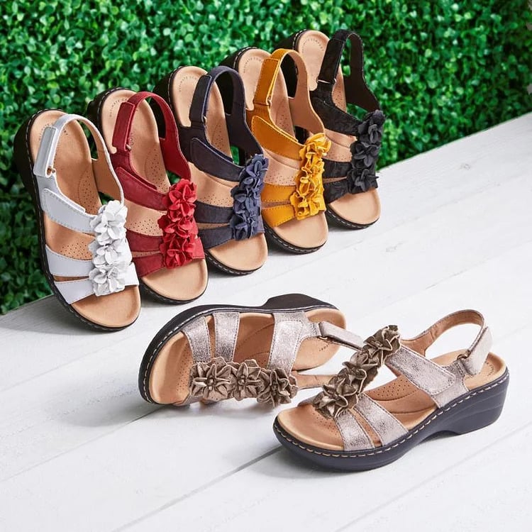 Summer Flower Platform Sandals