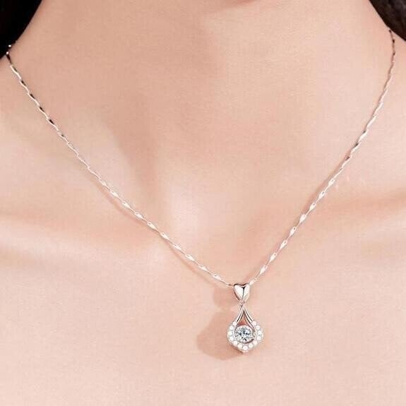 🎁Perfect Gift - Twinkling Heart Waterdrop Stone Necklace