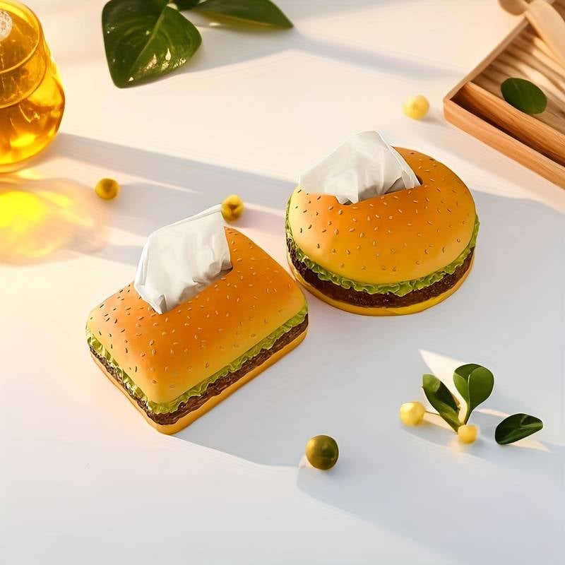 🔥Funny Hamburger Tissue Box