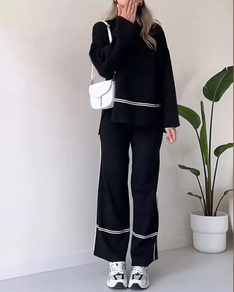 Two-pieces Casual Top Loose Trousers Pants Sets