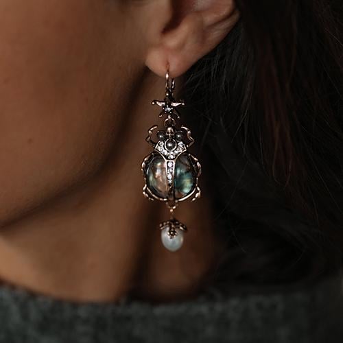 Vintage Beetle Bug Earrings