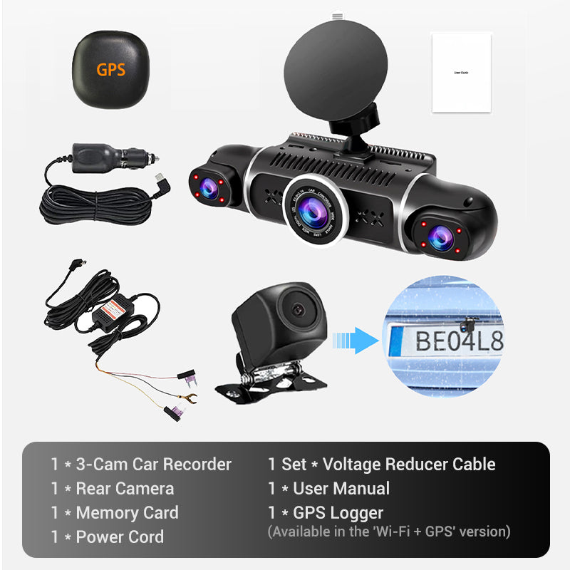 ✨4-Channel FHD Dash Cam with Ultra-Wide Angle