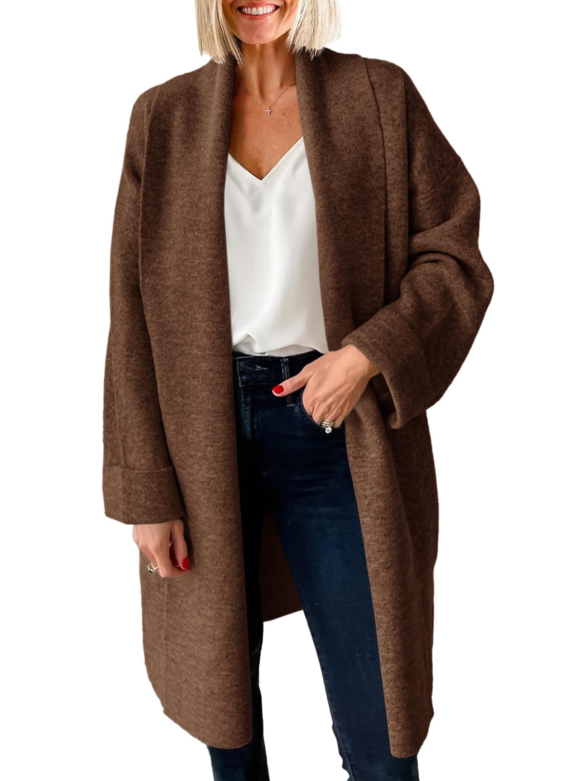 Women's Long Cardigan Sweater Knitted Coat