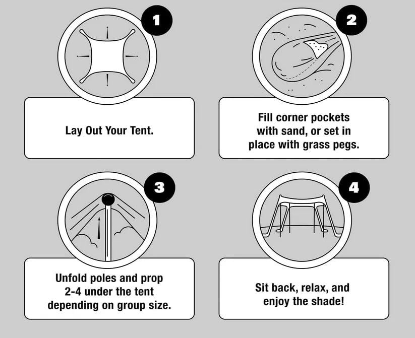 Seaside beach canopy beach sand digging tent