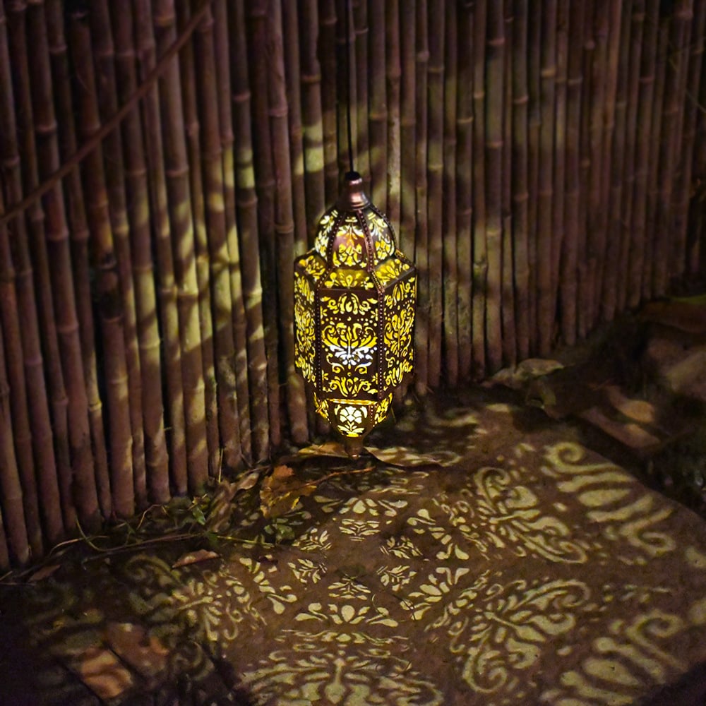 💖🎁Hanging Solar Moroccan Lantern Outdoor Decoration