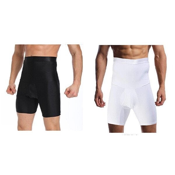 Men's Silicone Non-Slip High Waist Shapewear Boxer Briefs