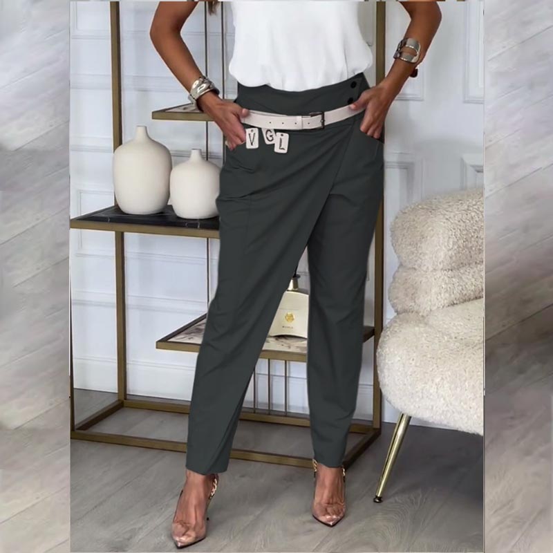 ✨ Women’s Solid Color Irregular Casual Pants