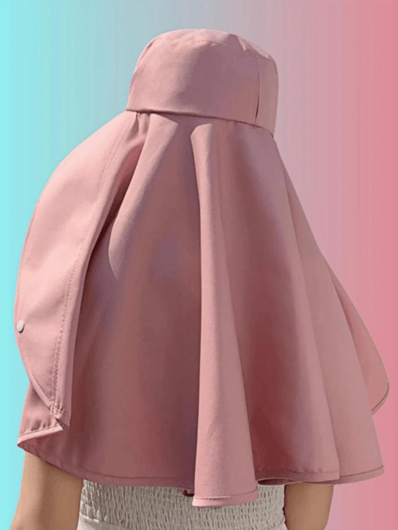 👒Full face sun protection & big brim shawl & sun hat👒