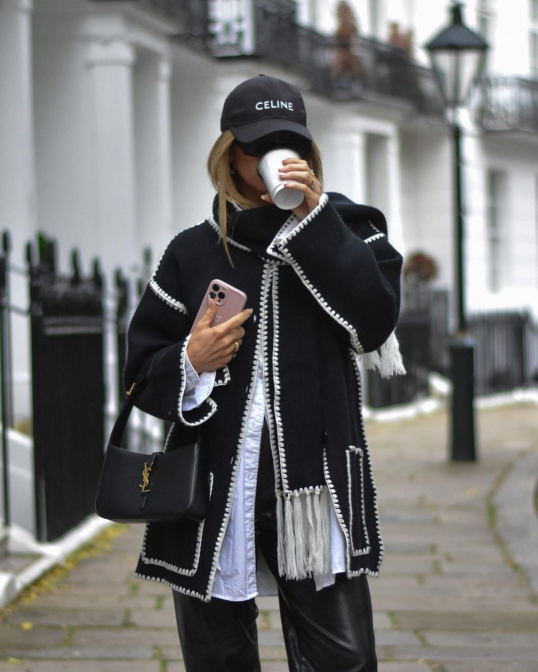 Hepburn Style Woolen Cape Coat