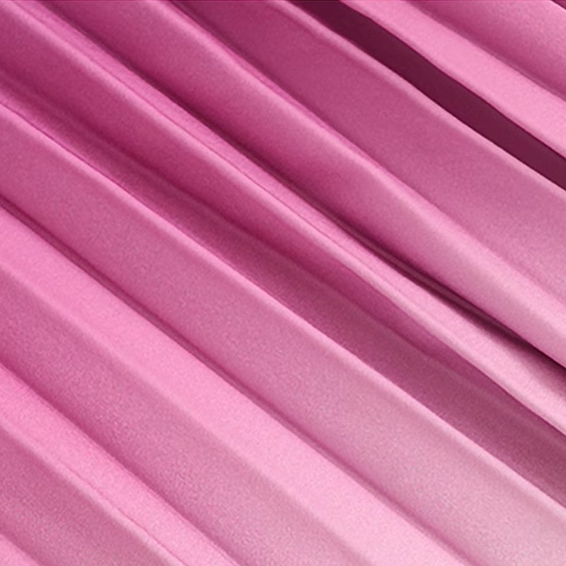 Gradient Pleated Halter Neck Dress