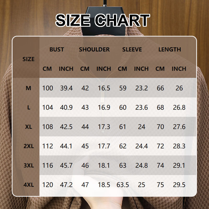 Men's High Fashion Pattern Half Zip Casual Business Shirt