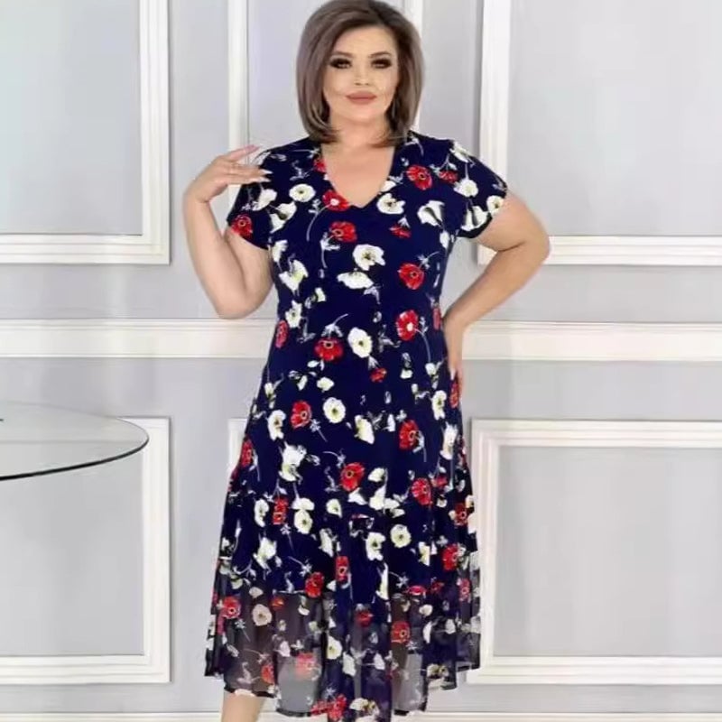 🌸Fashionable dresses for women with V-neck and floral print