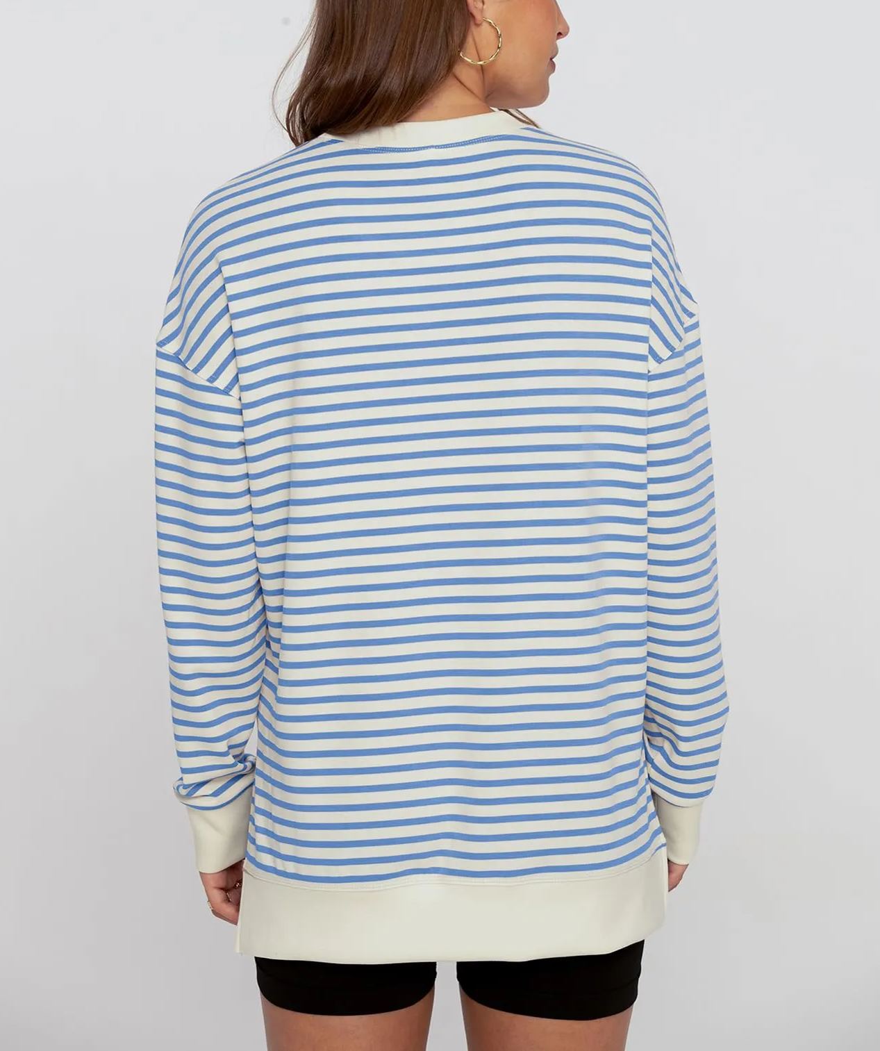 Women Long Sleeve Crew Neck Sweatshirt Casual Loose Shirt Top