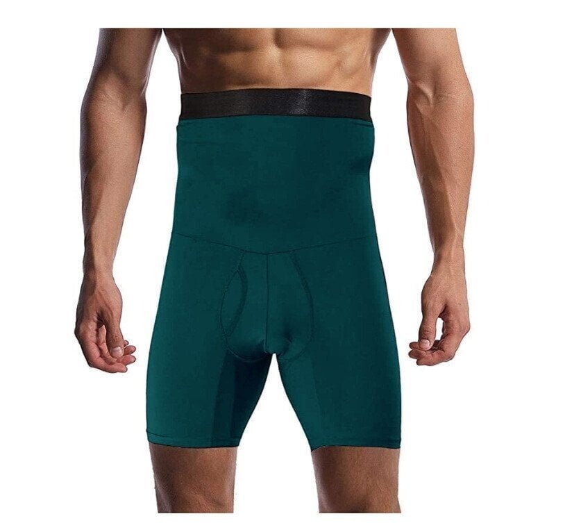 Men's Silicone Non-Slip High Waist Shapewear Boxer Briefs