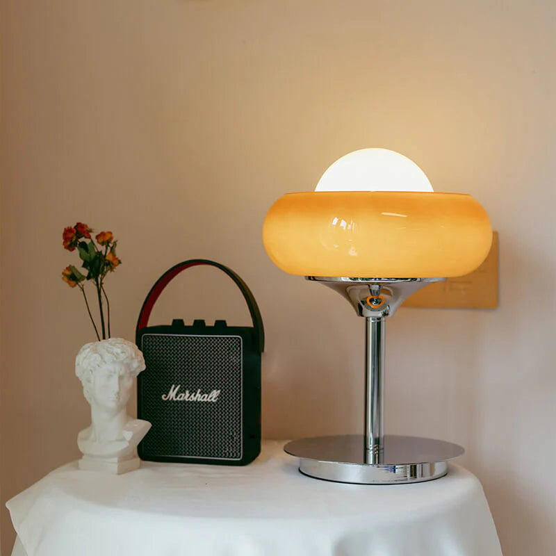 Egg Tart Glass Table Lamp