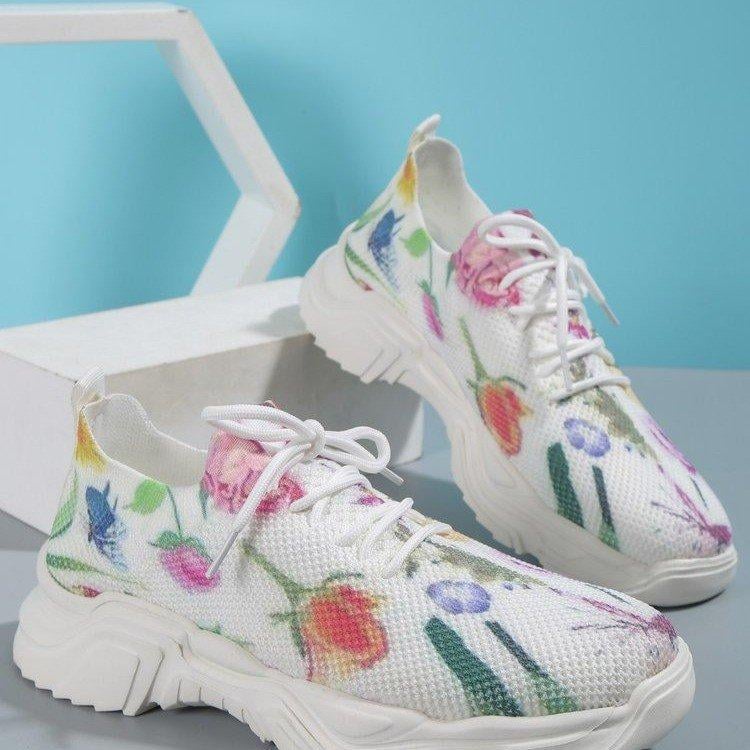 🔥 Floral Print Lace-up Breathable Orthopedic Sneakers